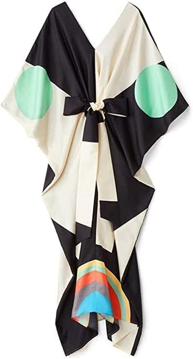 Modest Wear Women Soft Satin Silk Printed Kaftan,Kurta,Beach Party wear Kaftan,Luxury Caftan top ... | Amazon (US)