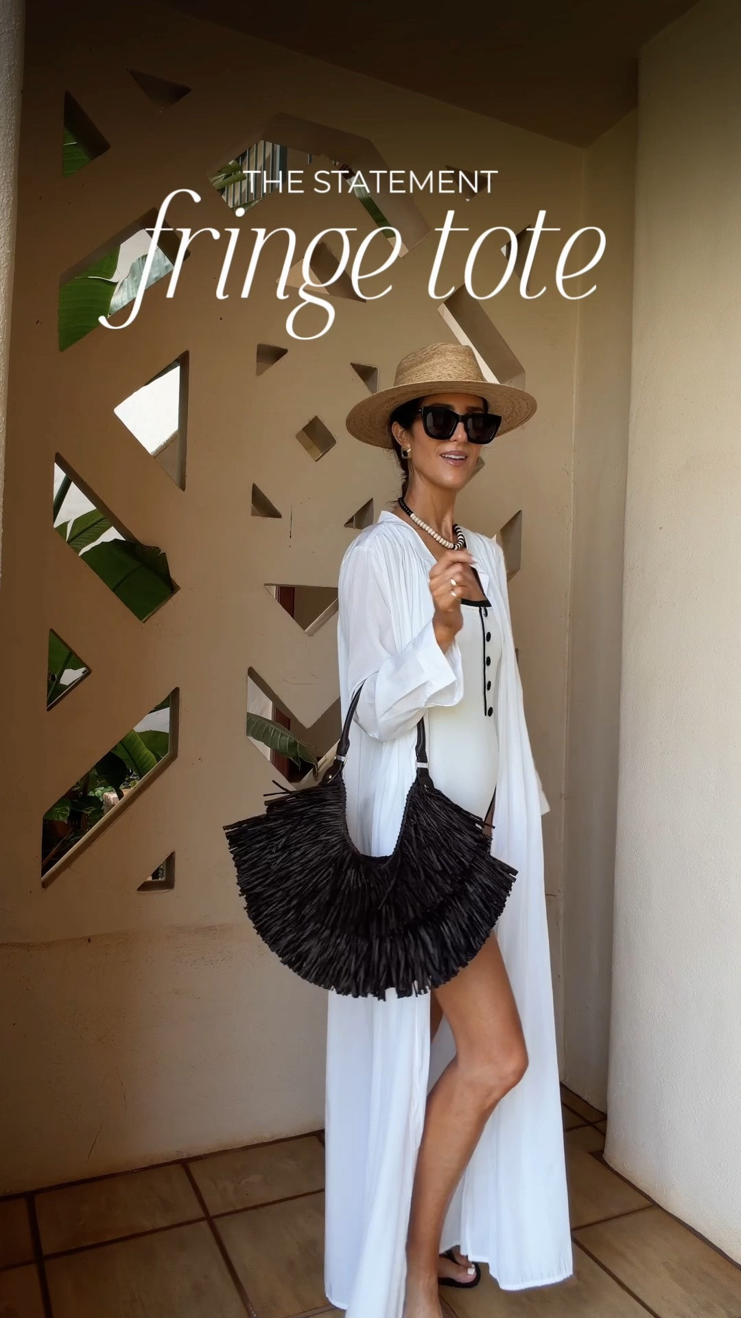 A moment for this statement fringe tote from @Zara! Absolutely had to get it. I also love this coverup and swimsuit from Amazon. I’m just shy of 5-7” for size reference #stylinbyaylin #summer #vacationlook

#LTKSeasonal #LTKootd #LTKOver40