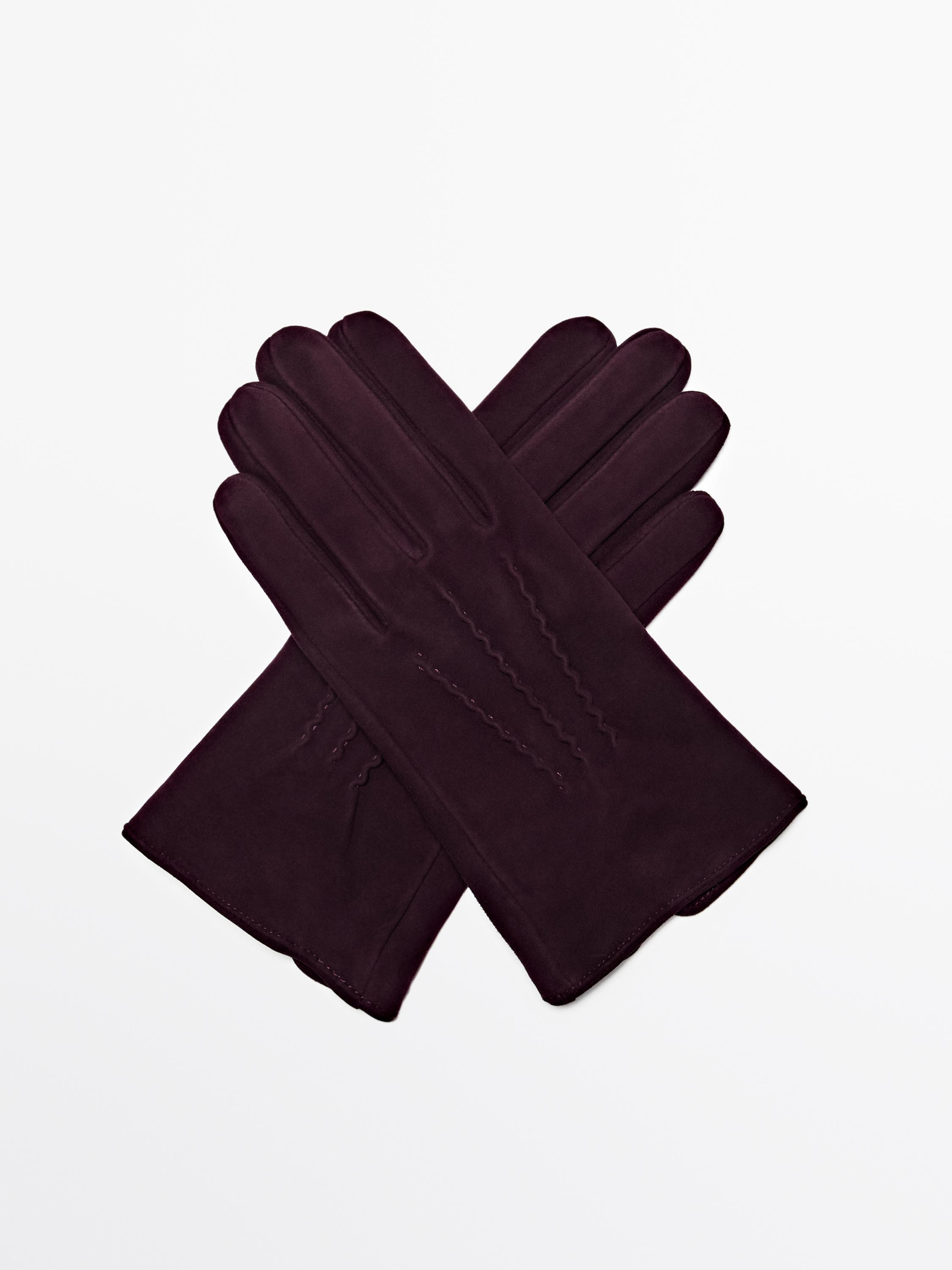Handschuhe aus Wildleder | Massimo Dutti DE