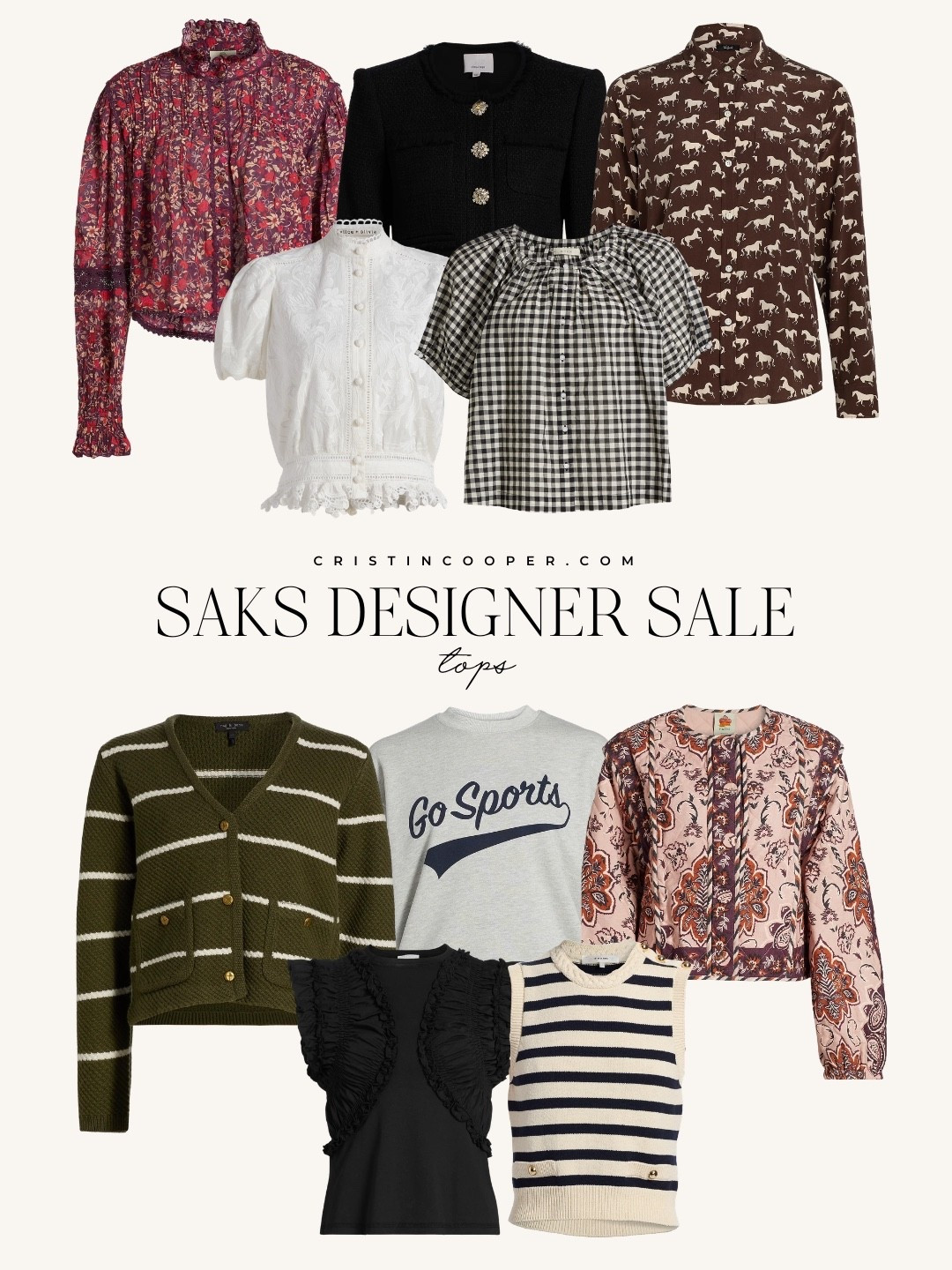 Saks Designer Sale - Tops

#LTKSaleAlert #LTKSpringSale