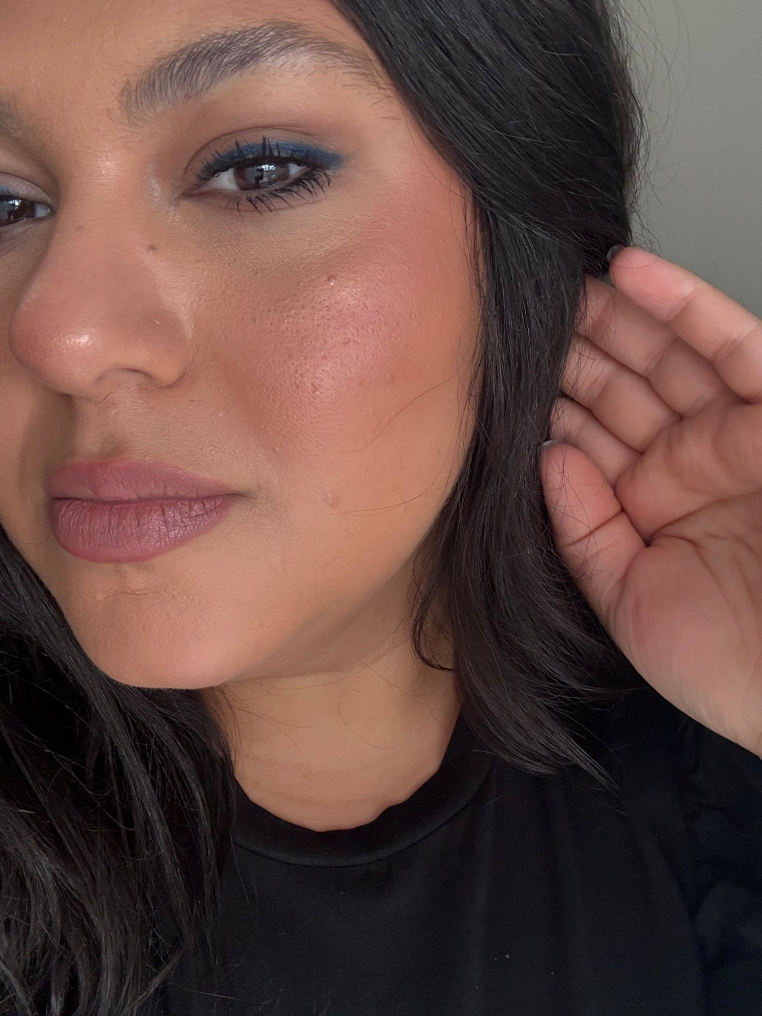 Blue eye liner for the win 😍🫶🏻 first time and I’m loving it 