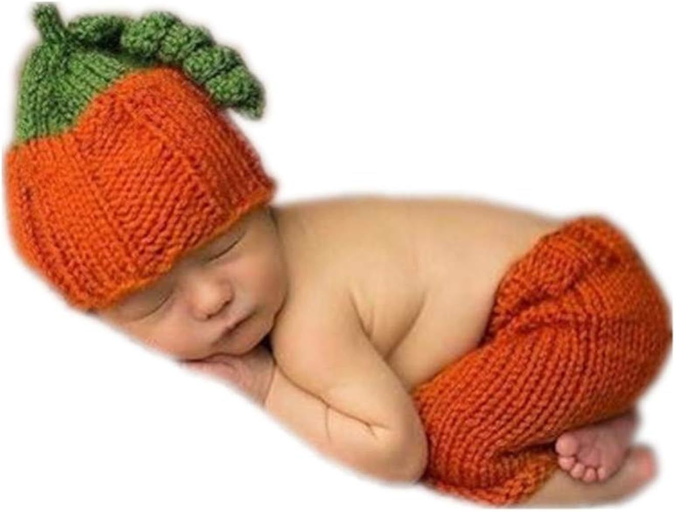 Amazon.com: Fashion Cute Newborn Boy Girl Baby Outfits Photography Props Pumpkin Hat Pants Clothe... | Amazon (US)