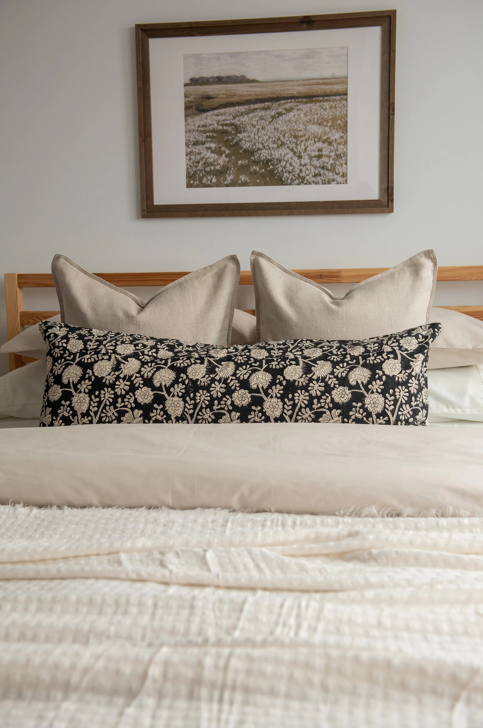 14x36 Lumbar Pillow Cover  Black Floral Long Lumbar Pillow  - Etsy | Etsy (US)