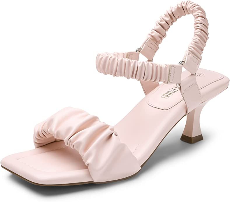 DREAM PAIRS Kitten Heels for Women Comfortable Low Heels Sandals Suqare Open Toe Cute Wedding Par... | Amazon (US)