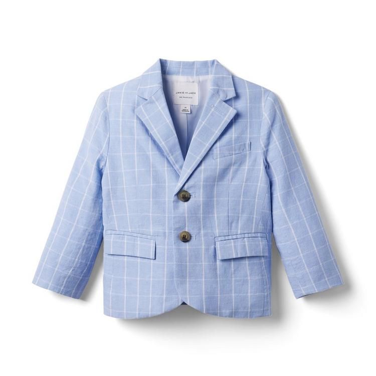 Tattersall Linen Blazer | Janie and Jack