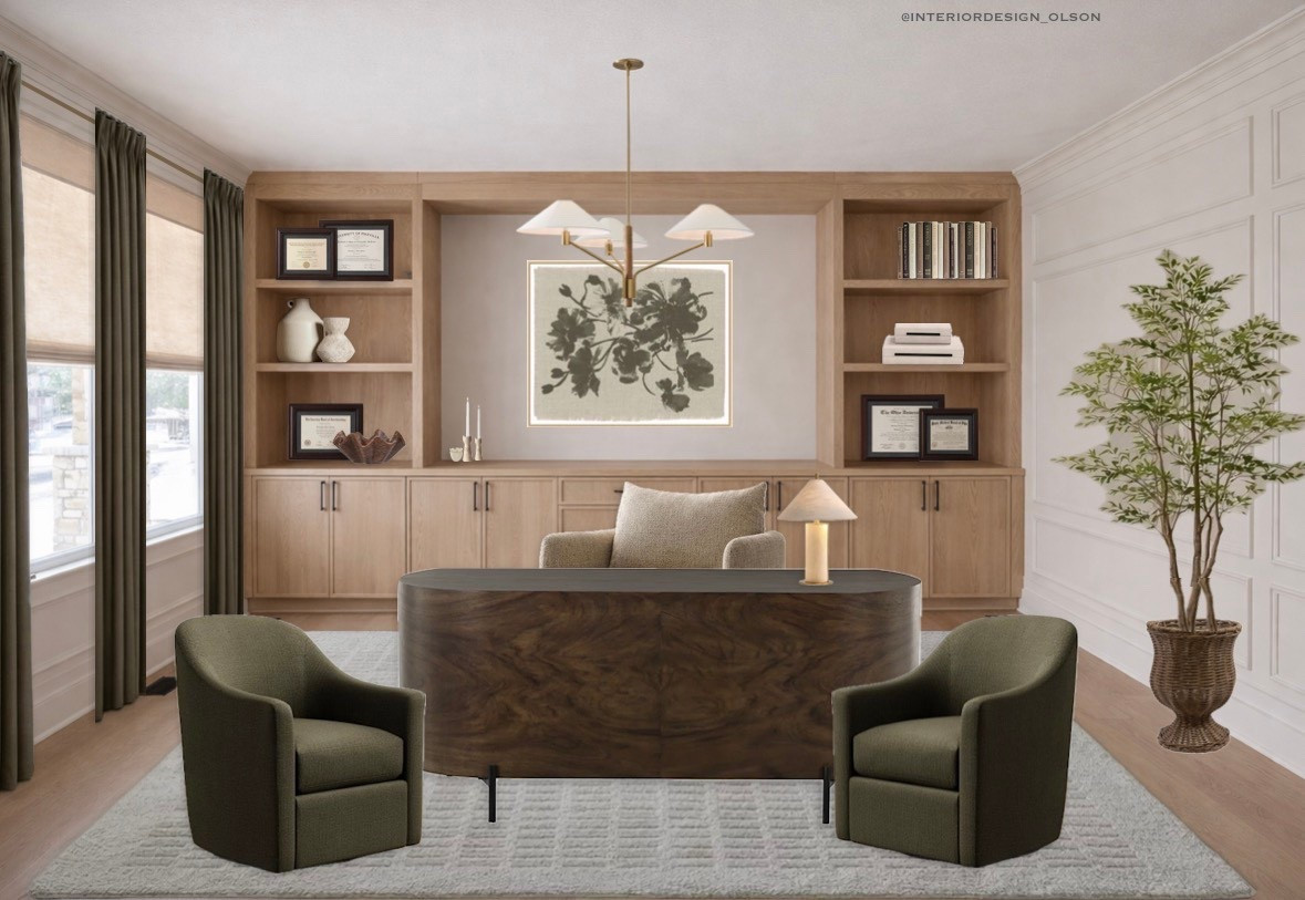 Updated home office with modesty panel desk to hide cables and cords. 



#LTKHome