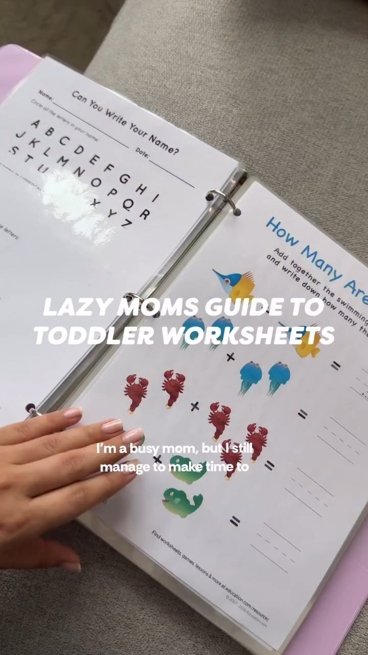 I’ll link here all the supplies I used! I did these in 15 minute increments over the course of 3 days, so don’t feel like you need to do them all at once.

Day 1: find the worksheets and save them to a collection. I used education.com but you can find worksheets anywhere online 

Day 2: print out the worksheets. I did about 48 pages 

Day 3: laminate & hole punch - the longest time spent will be putting the pages in sheet protectors and feeding it into the machine 

Please tag me if you make these, I love to see it!

#LTKmomlife #LTKHome #LTKKids