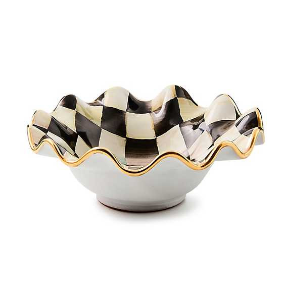 Courtly Check Fluted Breakfast Bowl | MacKenzie-Childs