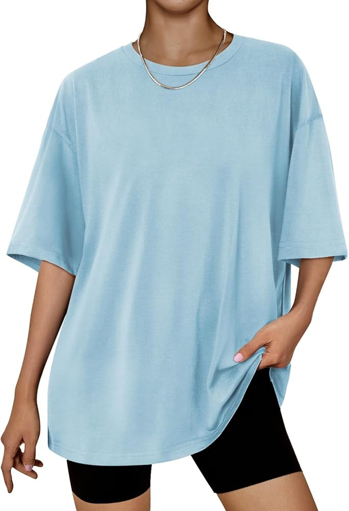Trendy Queen Womens Fashion Workout T Shirts Athletic Plus Size Tops Summer Trendy Clothes 2024 S... | Amazon (US)