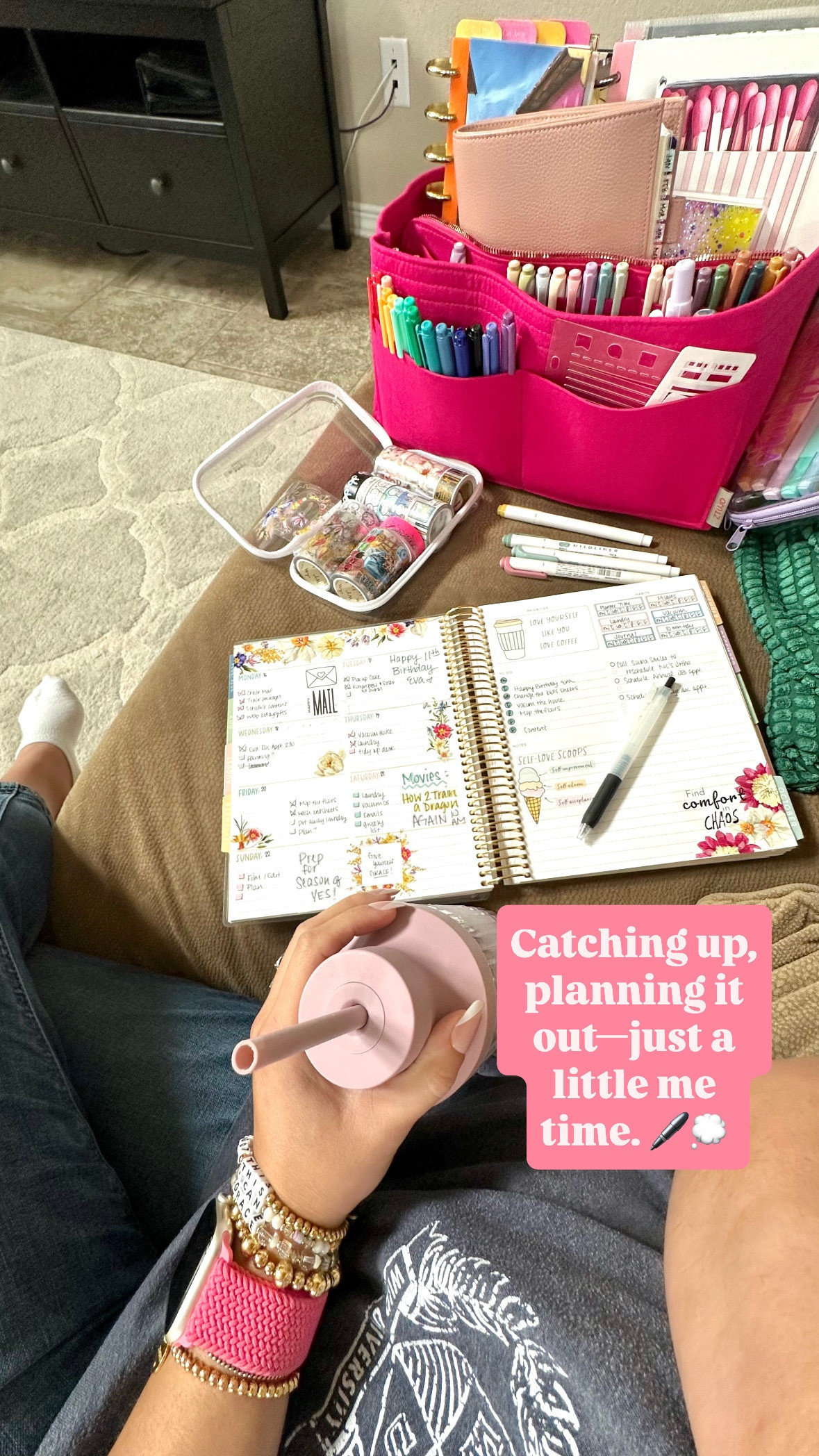 Planning time AKA Me time! 

Erin Condren | Clear Bins | Bag insert | Planner caddy | Planner accessories | weekly planner | 

#LTKSummerEdit #LTKHome #LTKFindsUnder50