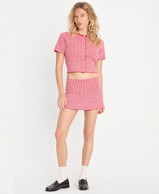 Good American Women's Blend Sweater Mini Skort, Created for Macy's - Macy's | Macy's