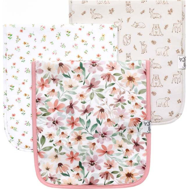 Burp Cloths | Cloth Set, Natalie (Prints) Copper Pearl | Maisonette | Maisonette