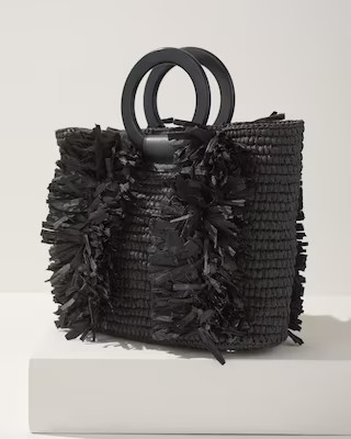 Black Raffia Tote | Chico's