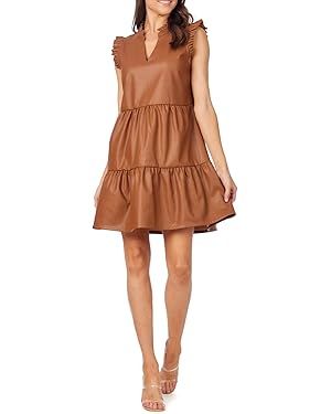 Mud Pie Women Tabitha Leather Dress | Amazon (US)