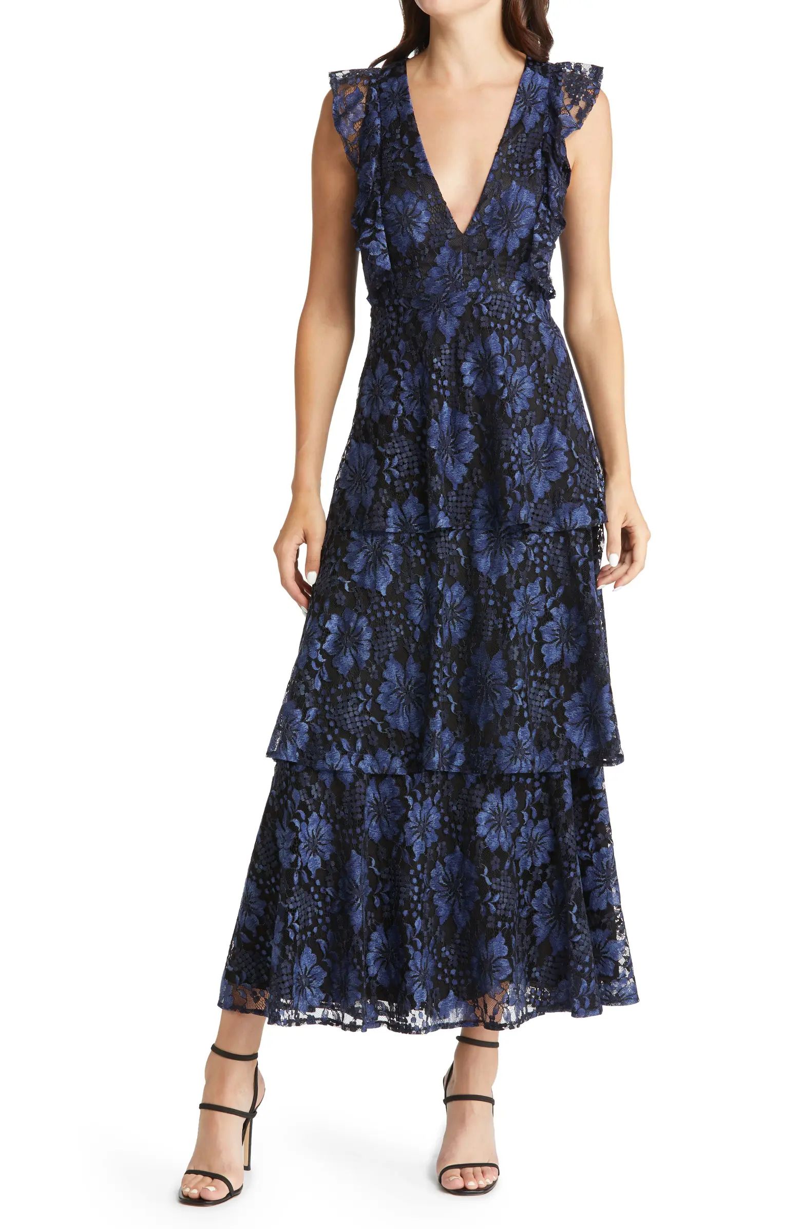 Lulus Molinetto Lace Ruffle Dress | Nordstrom | Nordstrom