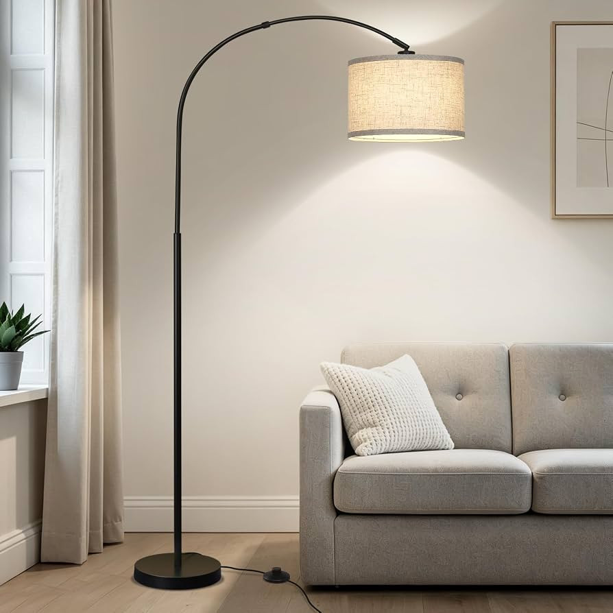 Seaside village Arc Floor Lamps for Living Room, Modern Standing Lamp with Adjustable Hanging Dru... | Amazon (US)