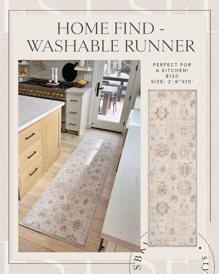 H O M E \ new washable kitchen runner from Rugs USA! She’s on sale this weekend! Linked a few more neutral options that I love🙋🏻‍♀️

#rugsusa #WashablesbyRugsUSA

Home decor 

#LTKhome #LTKsalealert