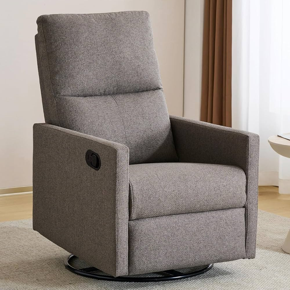 Swivel Rocking Recliner Chair for Adults, Rocker Nursery Glider Chair for Living Room, Upholstere... | Amazon (US)