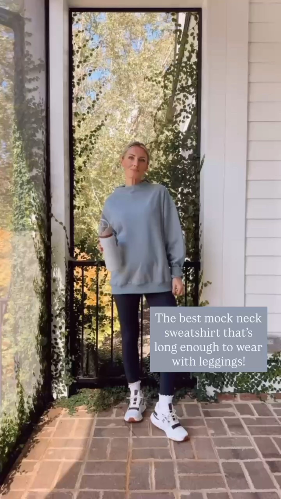 This mockneck sweatshirt is an Amazon find 👏🏼 it comes in several colors & it’s so comfy! Wearing M to accommodate the bump. 

Loverly Grey, Amazon find, Amazon fashion, blue mockneck sweatshirt, black leggings outfit, winter fashion, winter outfit ideas, athleisure, activewear 

#LTKFindsUnder50 #LTKSeasonal #LTKootd