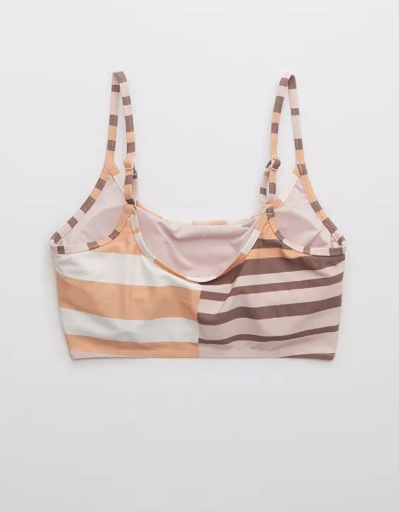 Aerie Printed Longline Scoop Bikini Top | American Eagle Outfitters (US & CA)