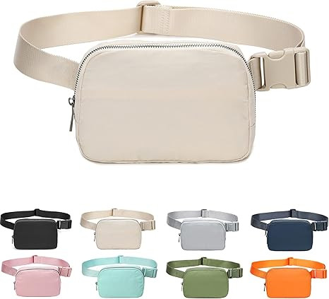 Fanny Belt Bag Waist Pack Crossbody Bags Bum Bag for Running Hiking Travel Workout Adjustable Str... | Amazon (US)