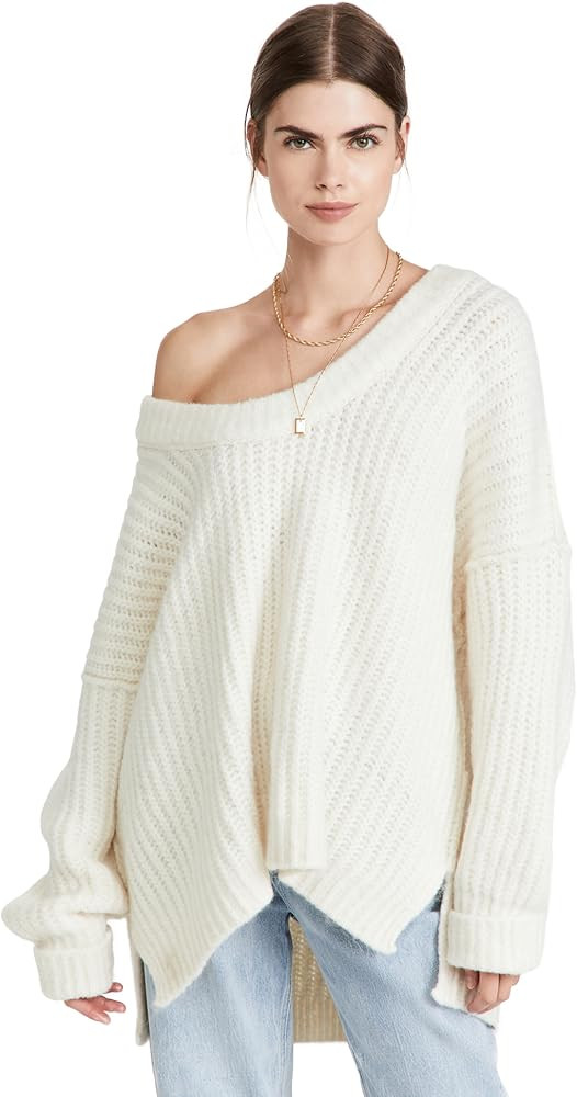 Free People Women's Blue Bell V Neck Sweater | Amazon (US)
