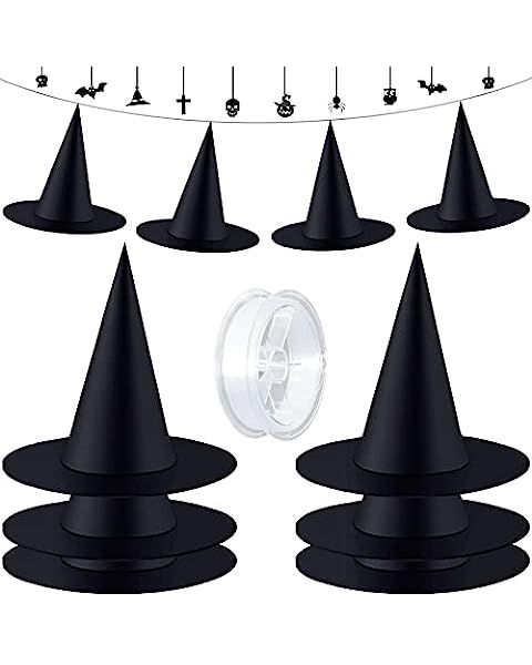 Legigo Halloween Costume Witch Hat- Black Hanging Witch Hat Decoration Witch Costume Accessories ... | Amazon (US)