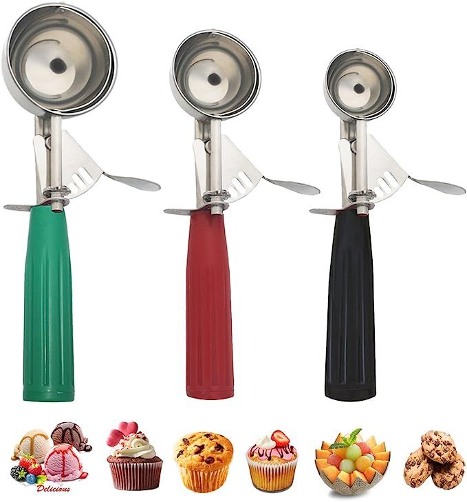 Saebye Cookie Scoop Set, Ice Cream Scoop Set, Multiple Size Large-Medium-Small Size Disher, Profe... | Amazon (US)