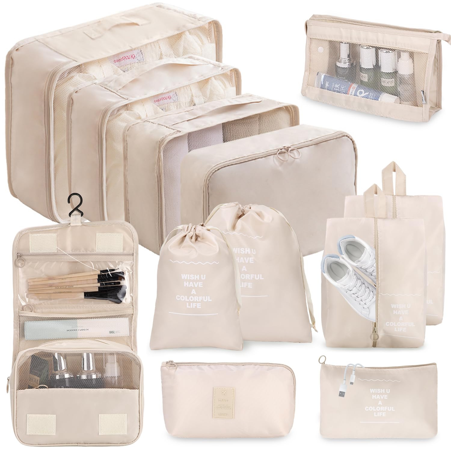 12-Teilige Koffer Organizer, Packing Cubes, Koffer Organizer Set, Kofferorganizer Wasserdichte, P... | Amazon (DE)