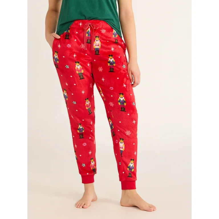 Joyspun Women's Plush Sleep Jogger Pants, Sizes XS-3X | Walmart (US)