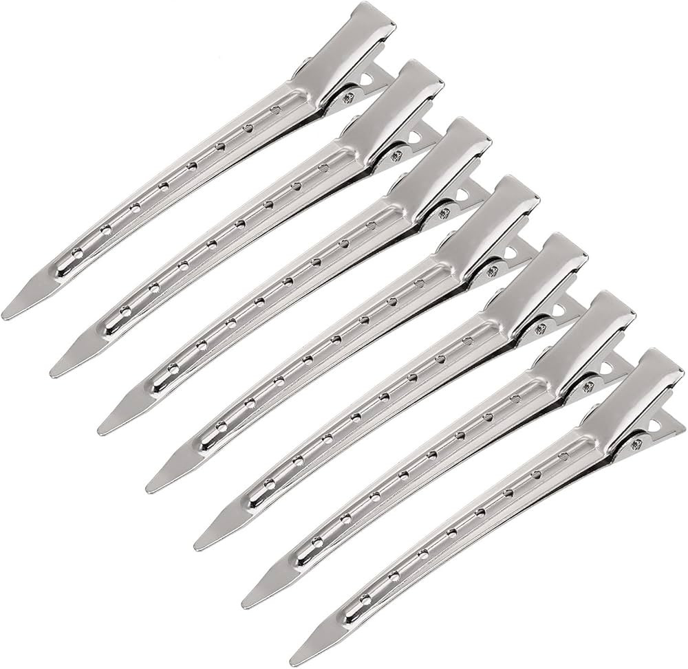 24 Pieces Duck Bill Hair Clips 3.5 Inches Duckbill Hair Clips Metal Alligator Curl Clips for Wome... | Amazon (US)