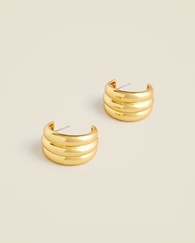 Textured hoop earrings | J. Crew US