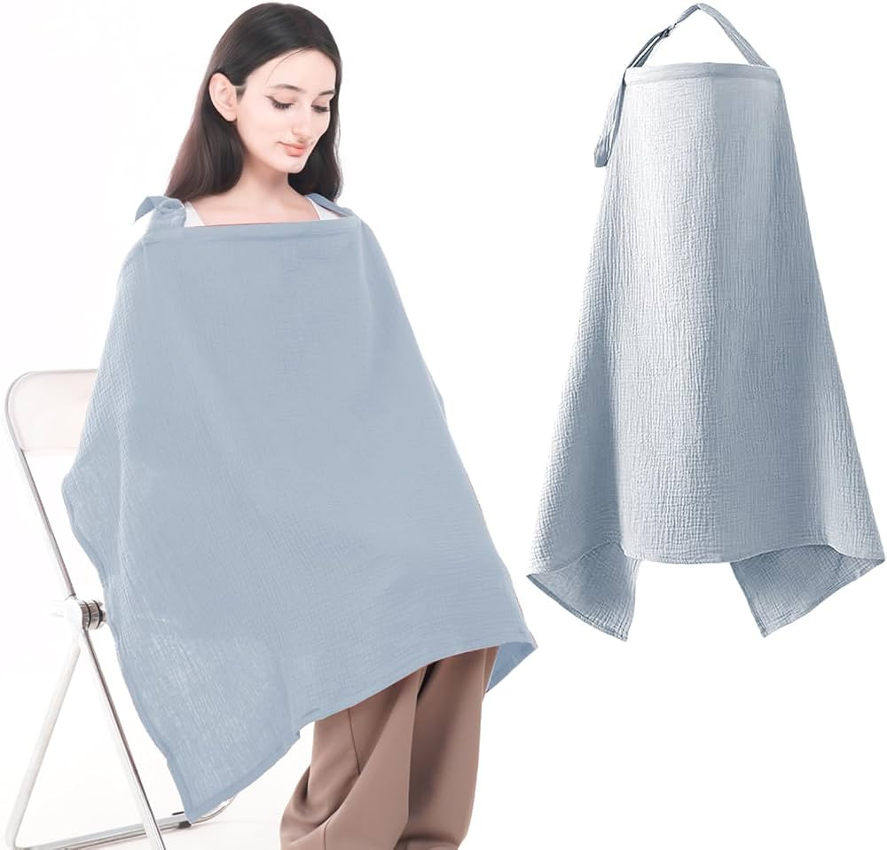 Nursing Cover for Breastfeeding with Removable Hoop Arch Neckline (Gray) | Amazon (US)