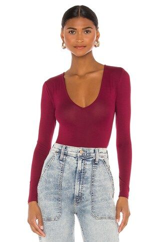 Lovers and Friends Akron Bodysuit in Burgundy from Revolve.com | Revolve Clothing (Global)