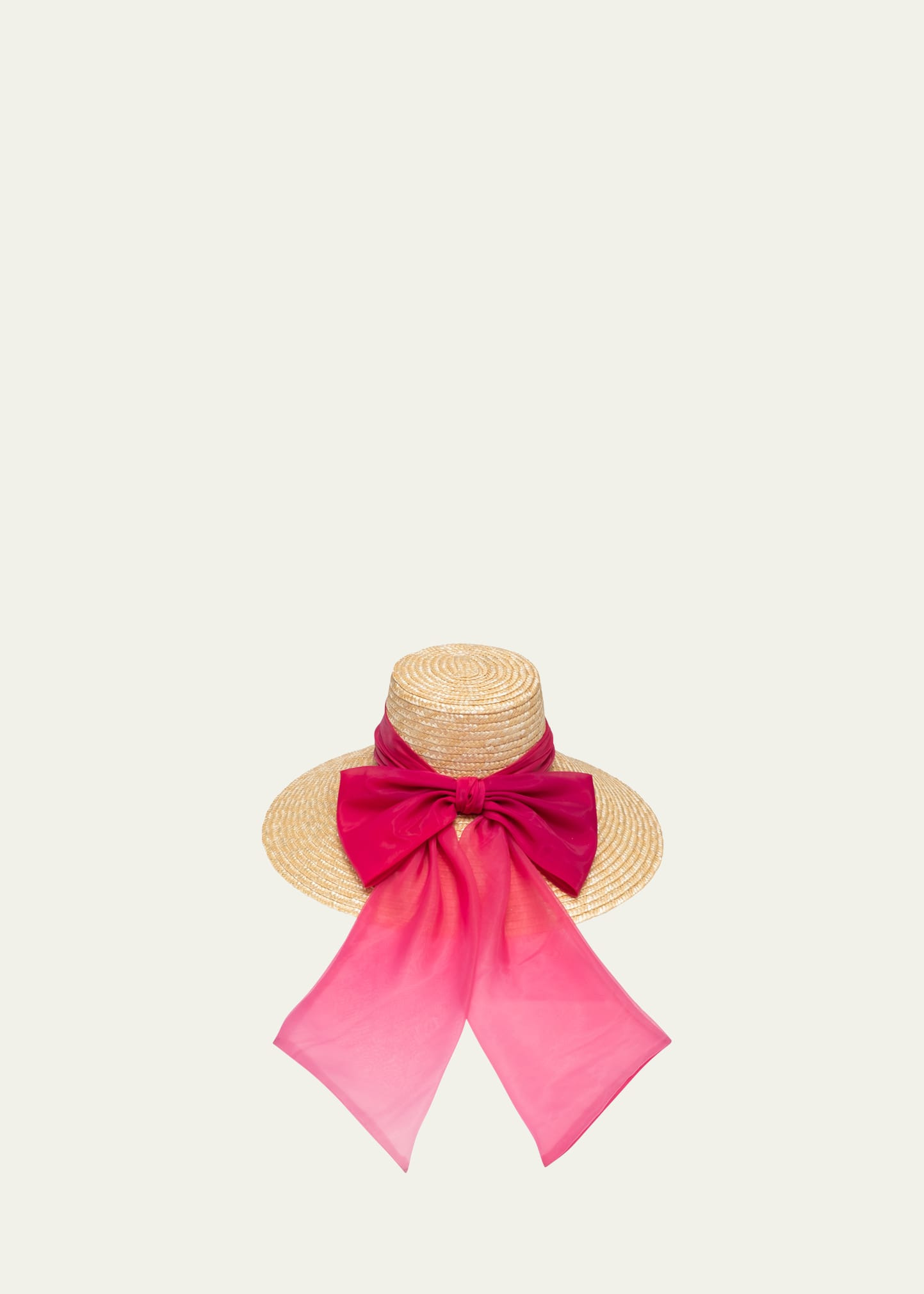 Eugenia Kim Mirabel Straw Wide-Brim Hat With Organza Bow | Bergdorf Goodman