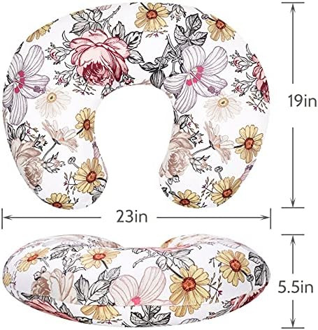 Floral Nursing Pillow Cover , Nursing Pillowcase Set for Baby boy or Baby Girl, Nursing Pillow sl... | Amazon (US)