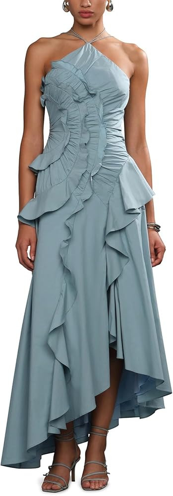 AMUR Women's Ottavia Ruffle Dress | Amazon (US)