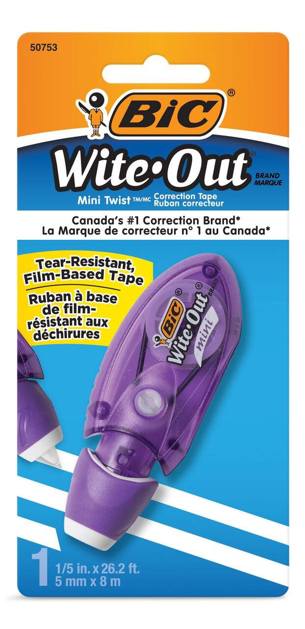 BIC Wite-Out Correction Tape Mini Twist, 1-ct | Canadian Tire
