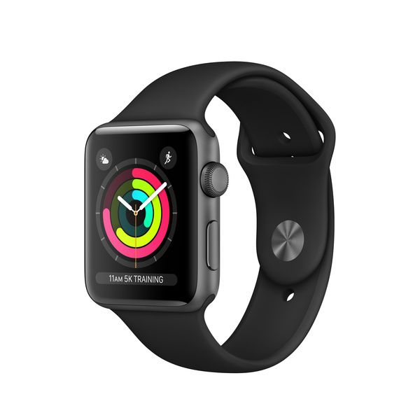 Refurbished Apple Watch Series 3 GPS, 42mm Space Gray Aluminum Case with Black Sport Band | Apple (US)