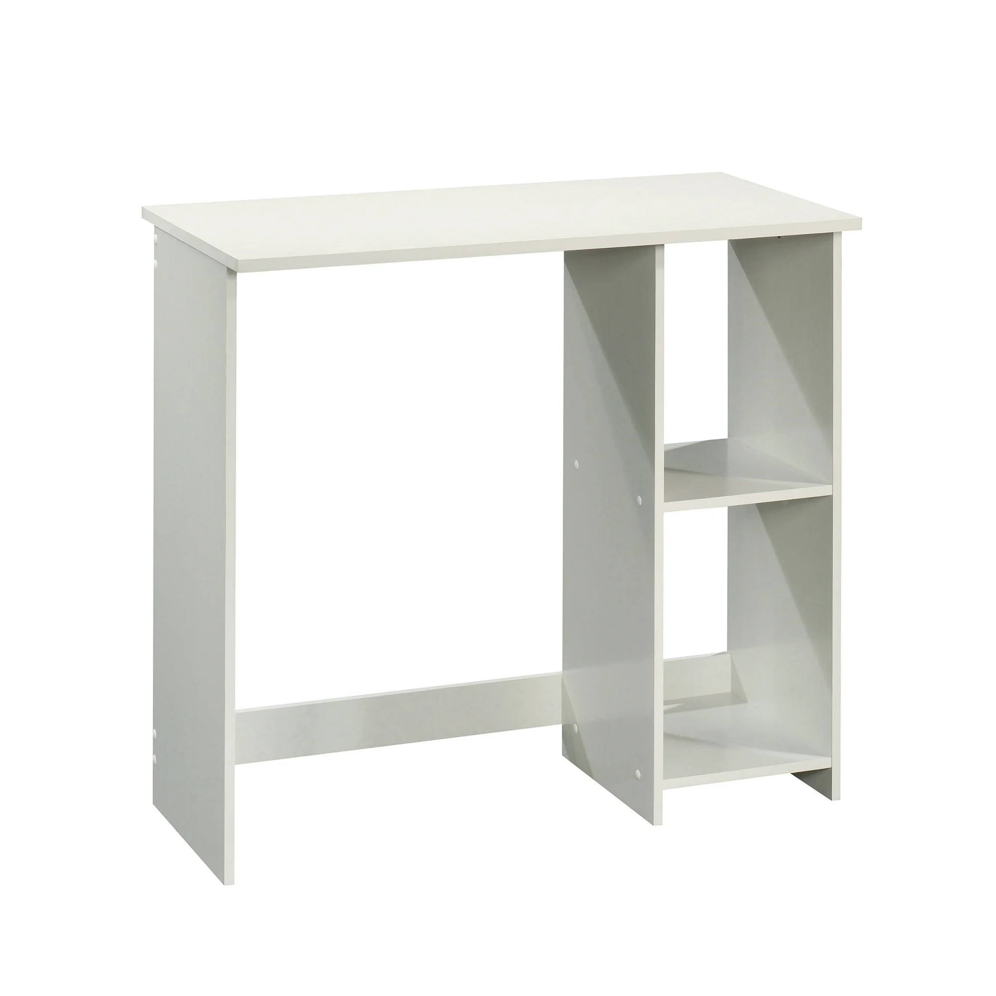 Mainstays Small Space Writing Desk with 2 Shelves, White Finish | Walmart (US)