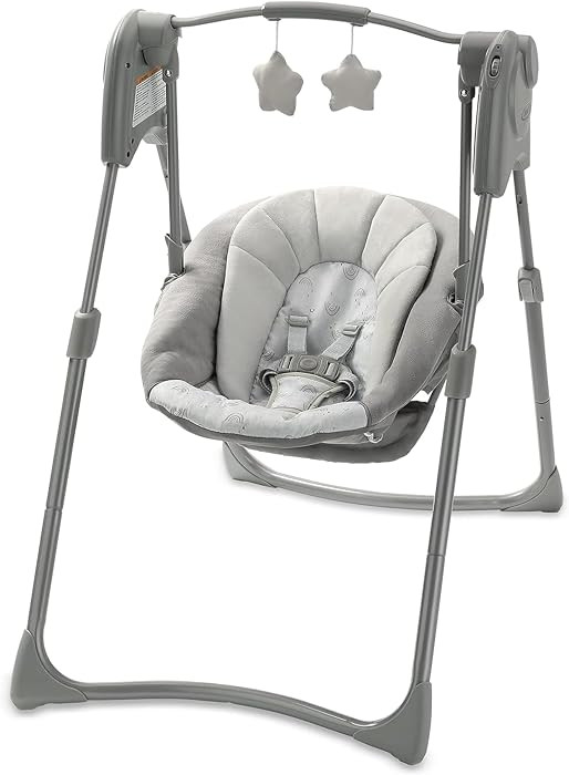 Graco Slim Spaces Compact Baby Swing, Space Saving Portable Bay Swing with Height Adjustable Legs... | Amazon (US)