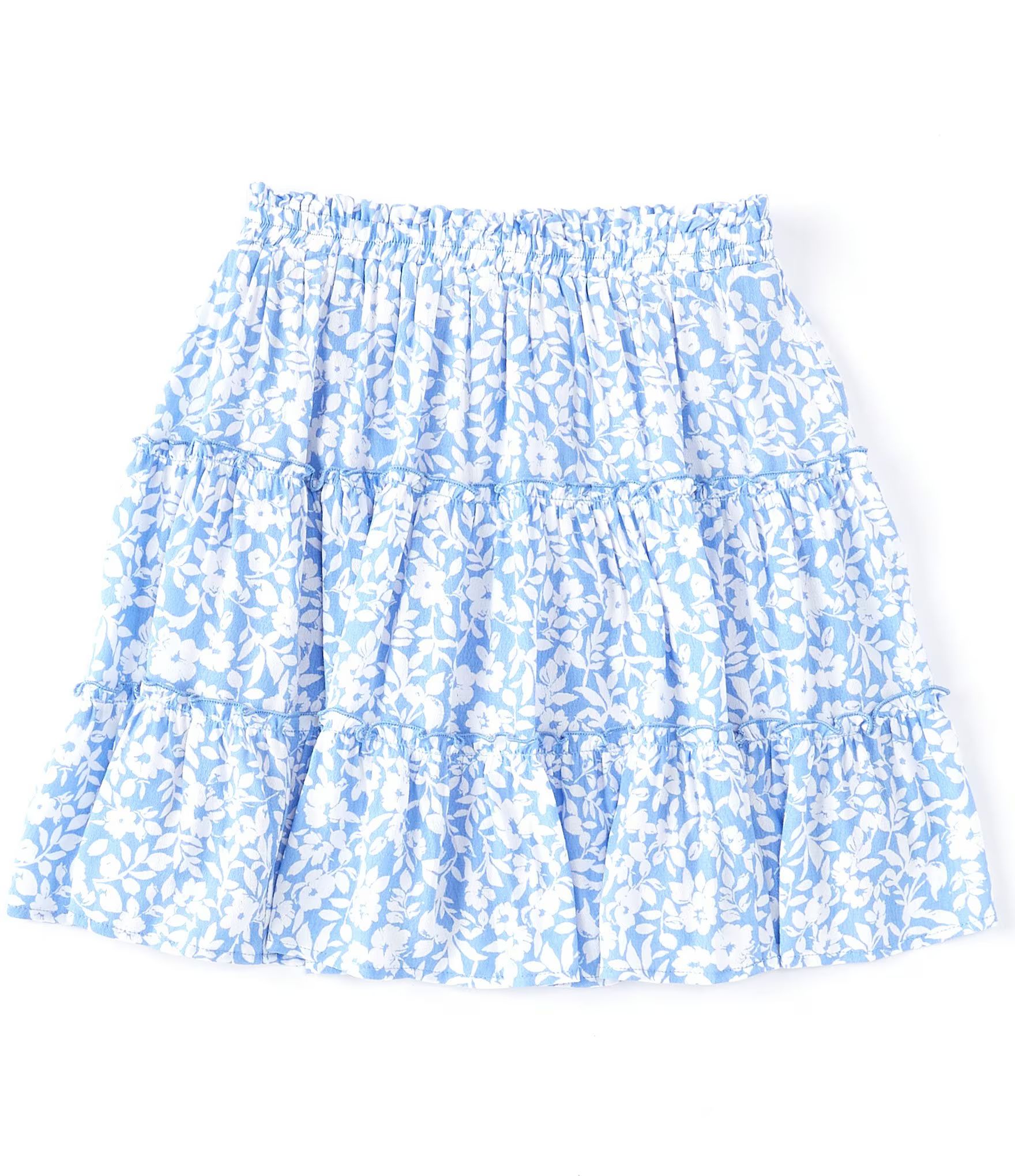 Big Girls 7-16 Ruffle Tiered Mini Floral A-Line Mini Skirt | Dillard's