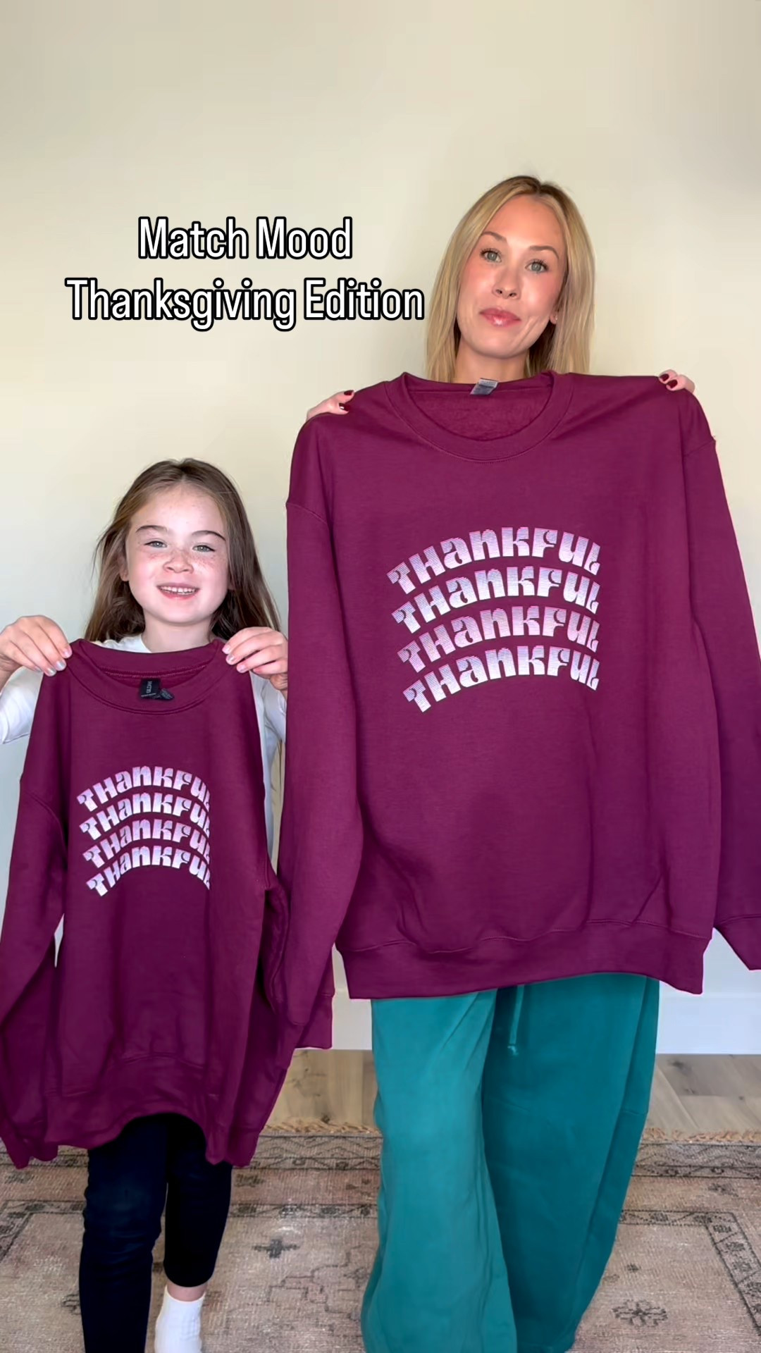 Match Mood: Thanksgiving Edition 🍁twinning in our Happy Hour Harmony crewnecks — obsessed with this color rn

#LTKSeasonal #LTKootd #LTKHoliday