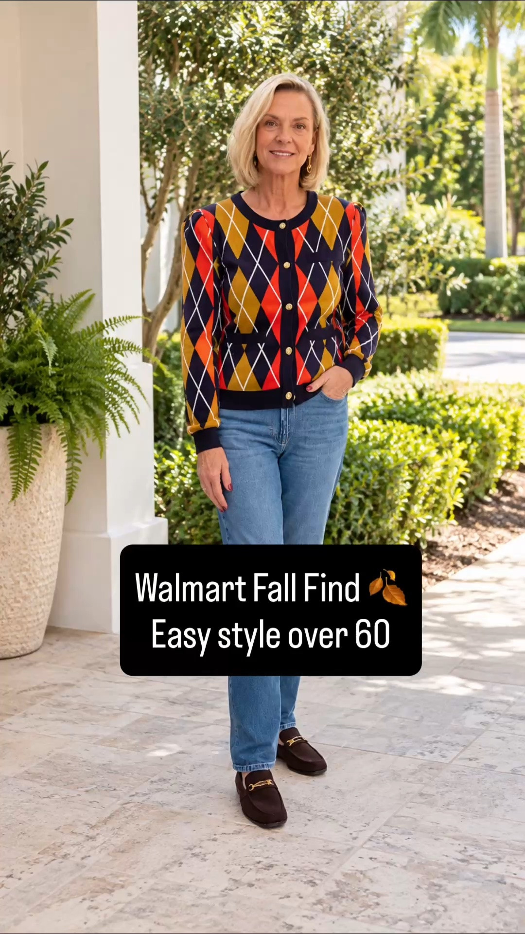 Walmart outfit find 🍂🤎

This cardigan is such a fun way to bring a little color into a casual fall look! I paired it with classic jeans and brown loafers for an easy, pulled-together outfit that works for everyday wear.

Everything is linked right here in my LTK. 🛍️

#WalmartFashion #Over60Style #FallOutfit #AffordableFashion #MatureStyle
