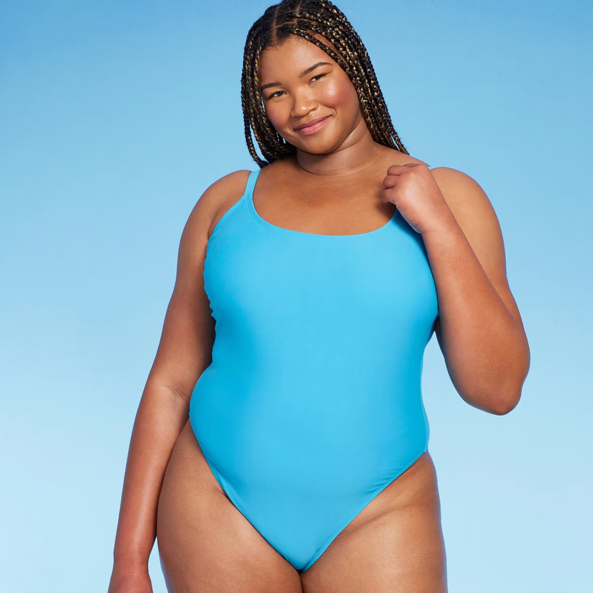 Women's High Leg Cheeky Scoop Back One Piece Swimsuit - Wild Fable™ | Target
