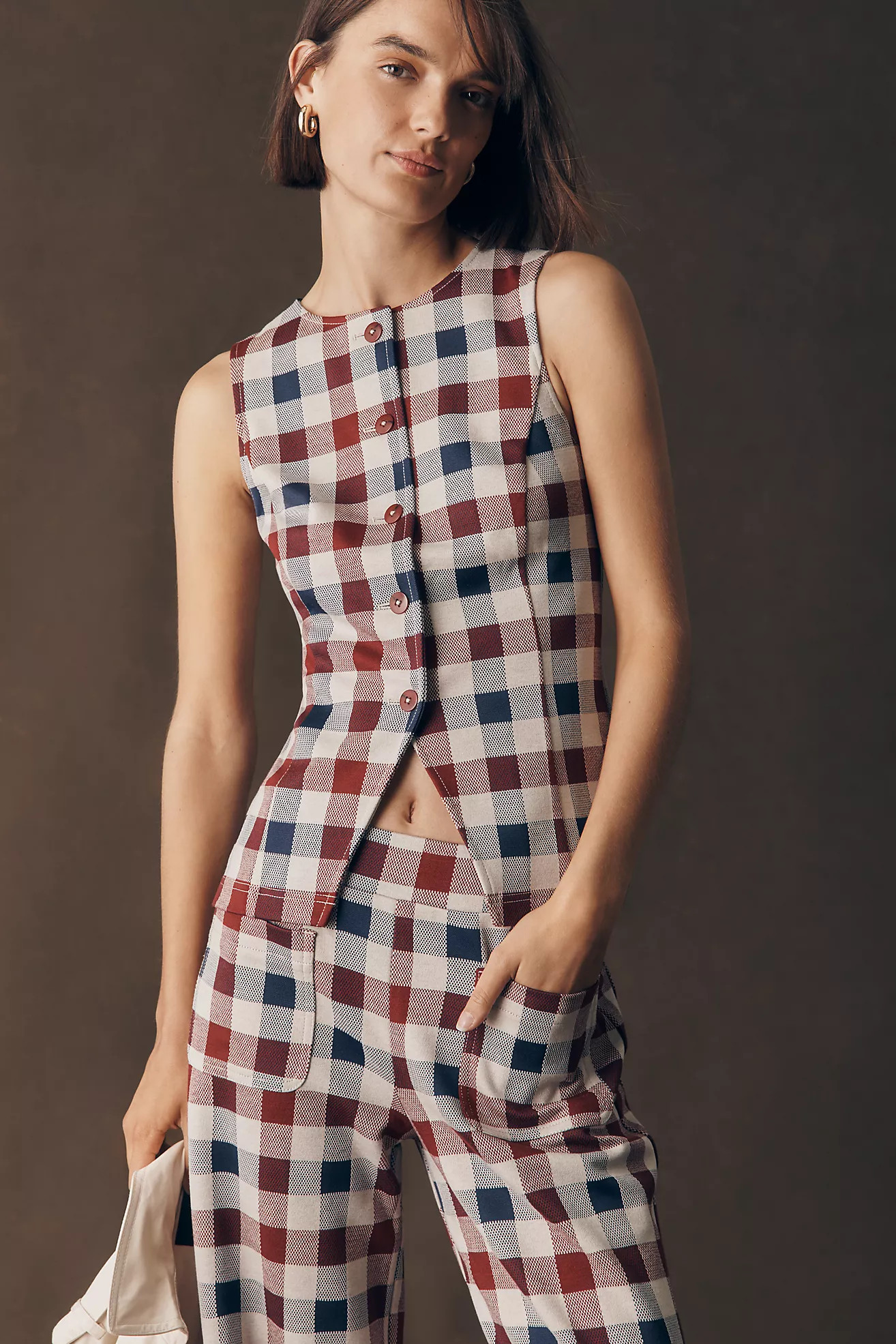 Maeve Gingham Vest | Anthropologie (US)