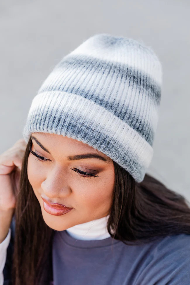 Gradient Of You Black Ombre Beanie | Pink Lily
