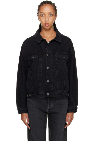 Black Oversized Charli Denim Jacket | SSENSE