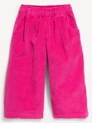Pull-On Textured Corduroy Wide-Leg Pants for Toddler Girls | Old Navy (US)