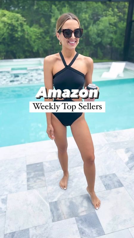 Amazon weekly top sellers! Business casual. Travel outfits. Teacher outfit. Vacation outfit. Wide leg pants. Amazon swimsuit. Wearing smallest size in each and XS petite in yoga pants + XS 29” in yoga trousers. 

#LTKTravel #LTKActive #LTKWorkwear